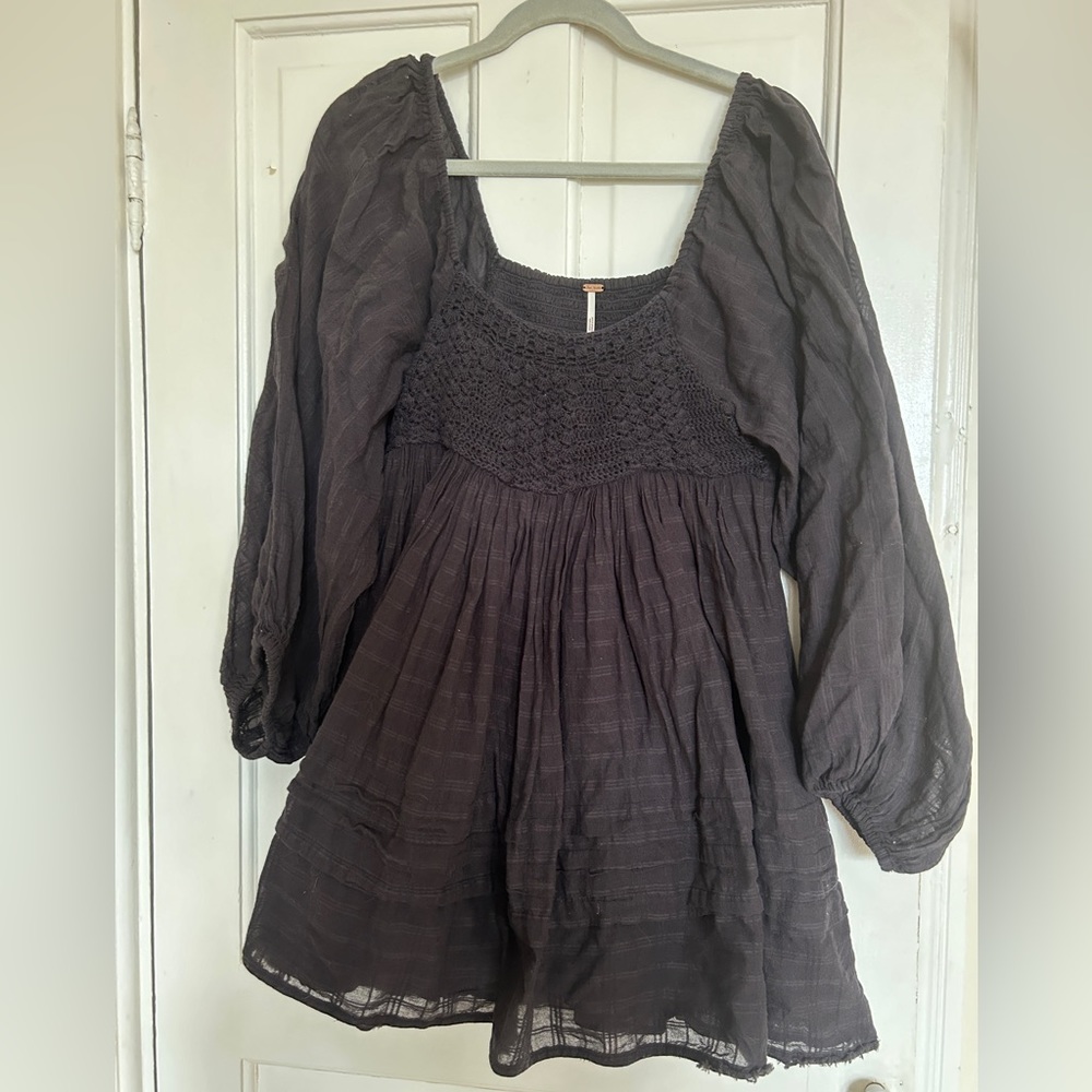 COPY - - Black babydoll dress - free people Ari mini dress